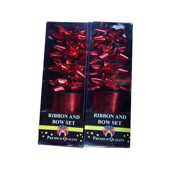 Gift Wrapping Ribbon and Bow Set - x2