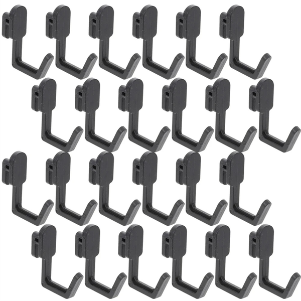 24Pcs Pegboard Hooks J Shape Pegboard Hook Peg Board Tool Parts-Black