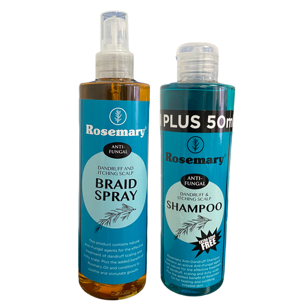 Rosemary Anti-fungal Braid Spray 250ml &amp; Anti-fungal Shampoo 250ml