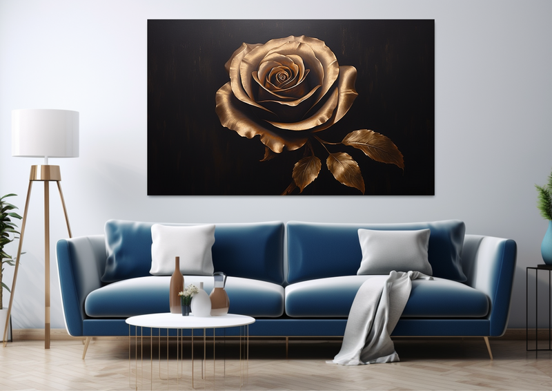Canvas Wall Art - Elegant Rose Bloom Abstract - JT0311
