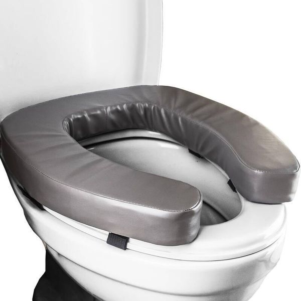 Raised Toilet Seat Seniors 2-Inch U-Shaped Ergonomic Design a Non-Slip