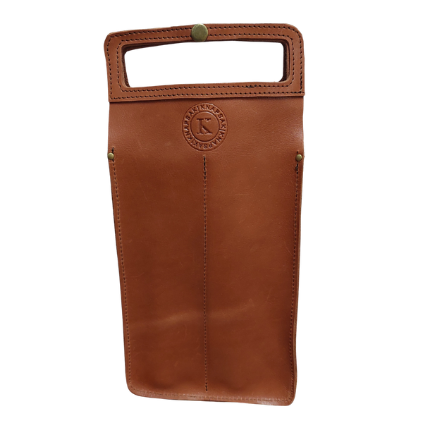 Knap Sak Double Leather Wine Bag