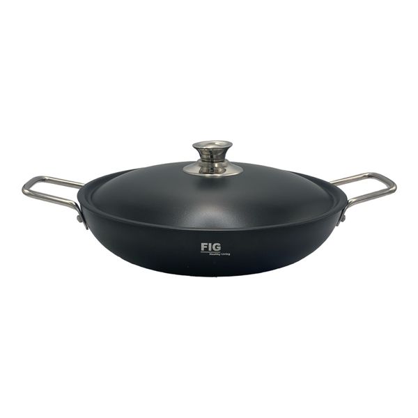 Fig Paella 28Cm With Glass Lid And Stainless Steel Handle