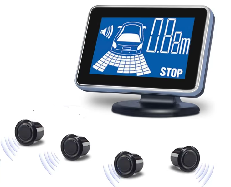 Car Parking Sensor Backup Radar Kit With 4 Parktron Sensors LCD Display