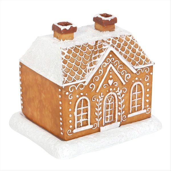 1Pcs Gingerbread House Incense Burner Resin Log Cabin Incense Burner