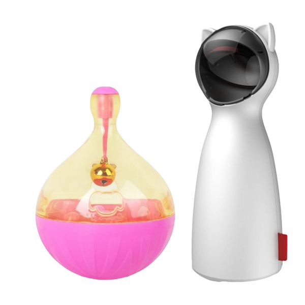 Interactive Food Dispenser Toy With Interactive Laser Toy For Pets