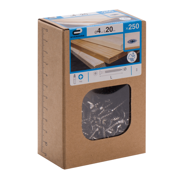 IV4 Chipboard Screw CS PZ Inox 316 / A4 4x20 250CB