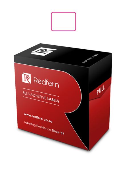 Redfern Rectangular White Label Roll 19mm x 25mm 5's