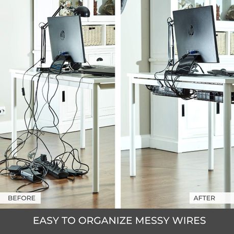 Under Desk Cable Management Tray Cable Organizer Cable Management Rack, Shop Today. Get it Tomorrow!