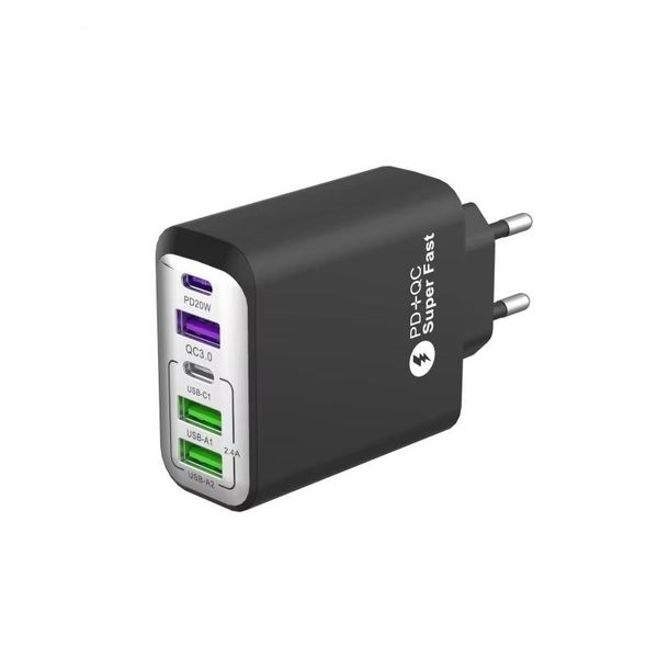 Quick Charge 3.0 Fast Charger Muti Total 5 Port USB TypeC PD Mobile Phone