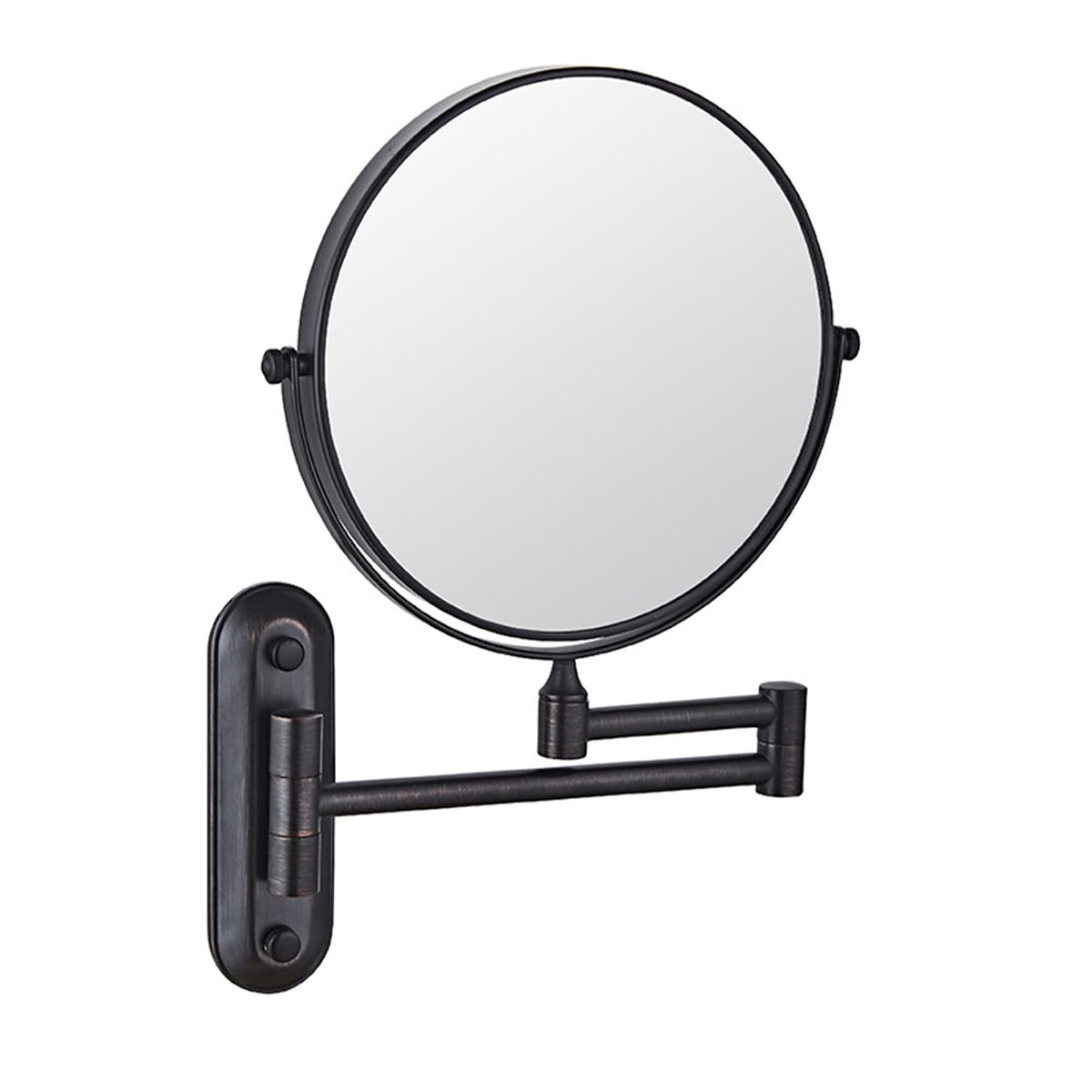 8" Wall Mounted Makeup Mirror- 1X/3X Magnification, Drill or Adhesive Mount