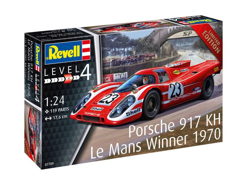 Revell 1/24 Porsche 917 KH Le Mans Winner 1970 Car Plastic Model Kit