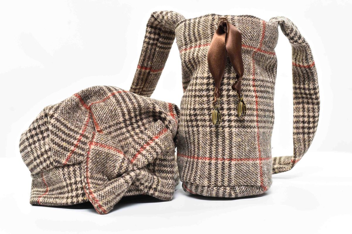 Cotton Accessories Bag Set with Matching Hat - Unisex