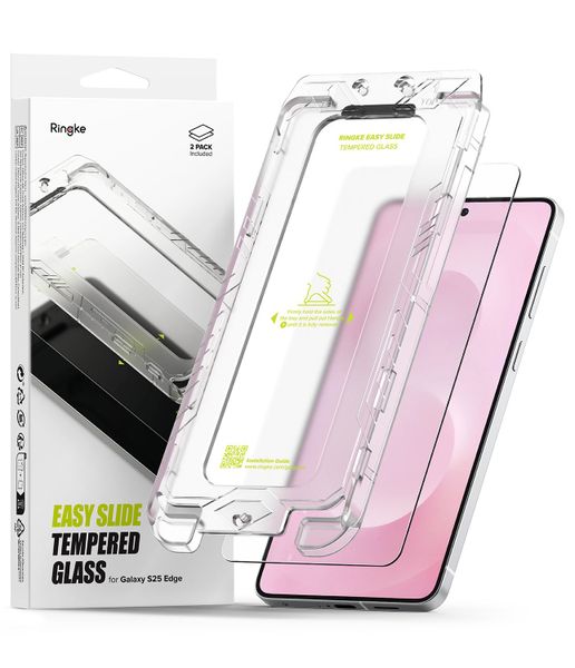 Easy Slide Premium Tempered Glass (2 Pck) Screen Protector- Galaxy S25 Edge
