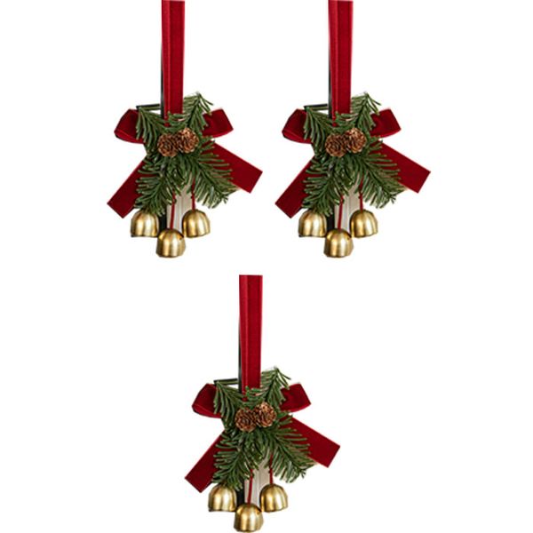 3 sets of bell pendants/Christmas tree showcase car hanging decorations
