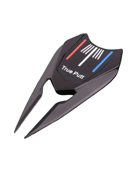 Divot Repair Tool &amp; Magnetic Ball Marker - Black with Red, Blue &amp; White
