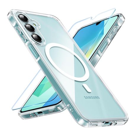 Magnetic Clear Case & Screen Protector Compatible With Samsung A16 Image