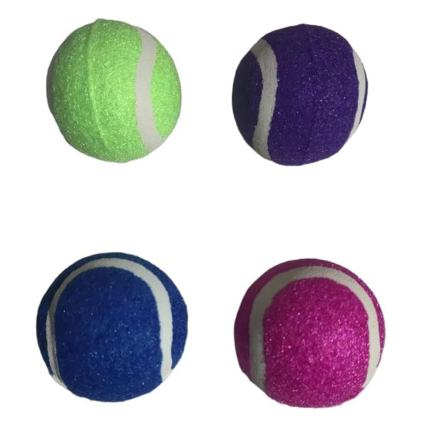 Durable Mini Tennis Balls - Hard Rubber - Colourful