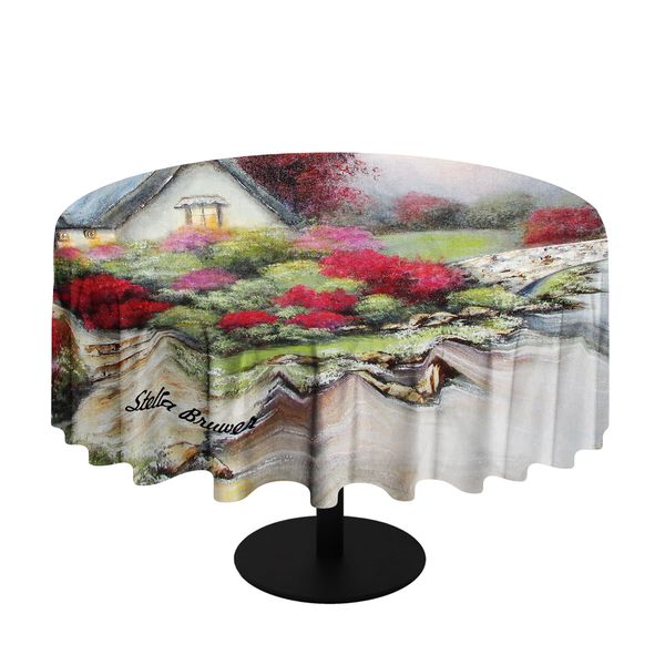 The Good Life By Stella Bruwer Round Tablecloth