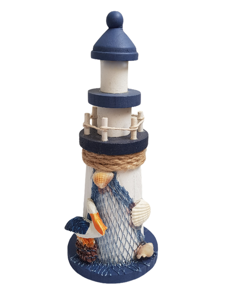 Nautical Mini Lighthouse Beach Decor - Pelican