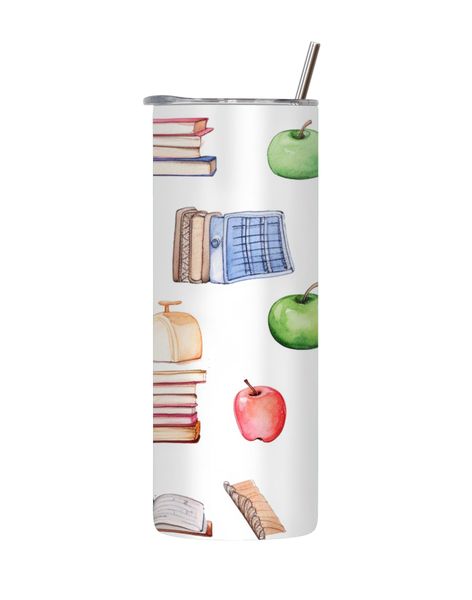Stack 20 Oz Tumbler with Lid Straw Trendy Back To School Graphic Gift 252