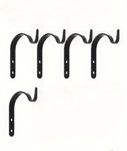 Rustic Metal Wall Hooks For Hanging - Pack of 5