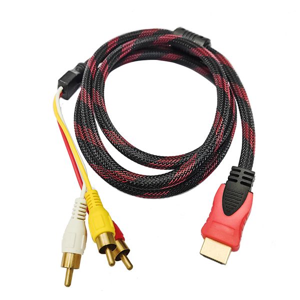 HDMI to 3RCA Cable 1.5M Compatible with HDTV DVD 1080P