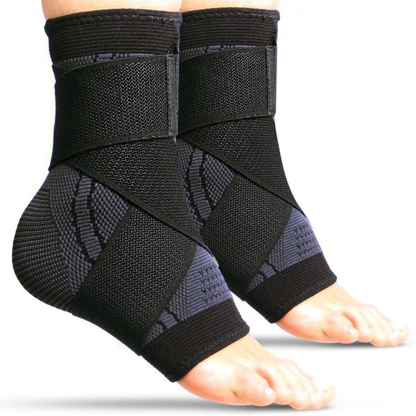 Ankle Brace Adjustable Ankle Compression Support - 2-Piece