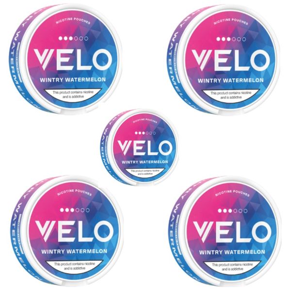 Velo Slim Nicotine Pouches - Wintry Watermelon 10mg - 5 Pack (100 Pouches)