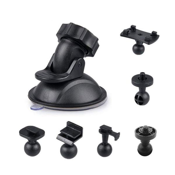 Dash Cam Mount, Car Suction Cup Holder with 6 Types Adapter