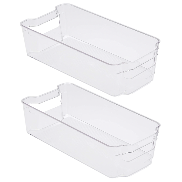 Pack of 2 Multi-Functional Storage Organiser Tubs - Medium