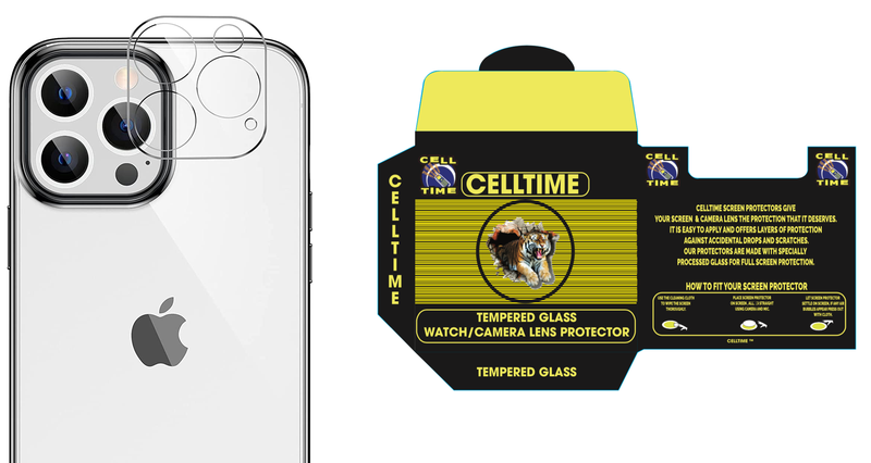 CellTime Tempered Glass Protector for iPhone 13 Pro Max Camera Lens