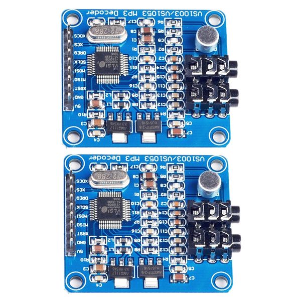 2 Pcs Vs1003B Vs1053 Mp3 Module Development Board Recording Function