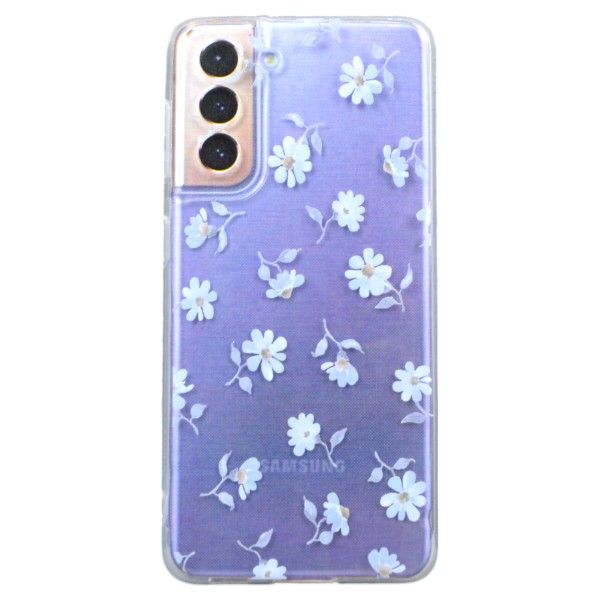 High Quality Blue Daisies Print Phone Case For Samsung A33 - Transparent