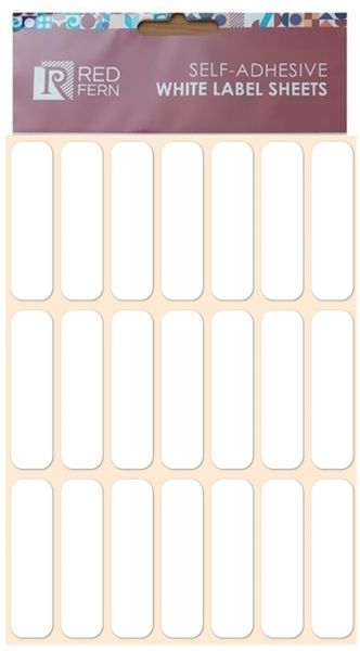 Redfern Rectangular White Label Sheet 45mm X 13mm