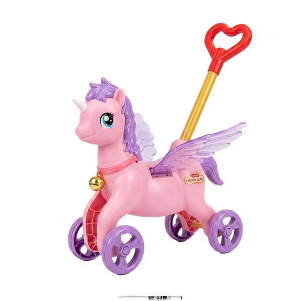 Toddler Fun Pegasus Push-Along Walker | Heart Handle | Toy With ReVibe Pen