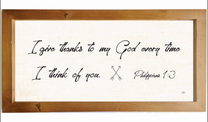 I Give Thanx -Wall Art Size: W-630mm X H-310mm