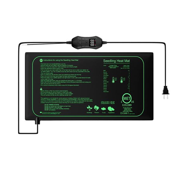 Seedling Heat Mat with Digital Thermostat Waterproof Heating Pad for Plant