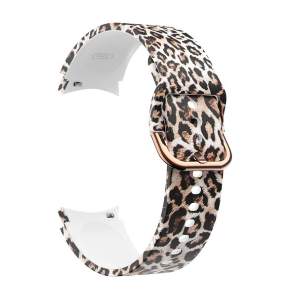 FocusFit Samsung Galaxy Watch 4 Replacement Silicone Leopard Styled Strap