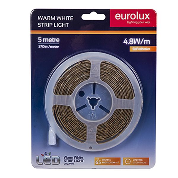 Eurolux LED Strip DIY Kit 5m 4.8W/m WW IP65