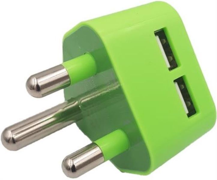 Whizzy Dual USB Port 3 Pin Wall Charger