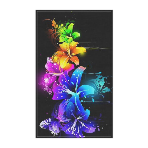 Neon Lilly Design Dish Cloth (3 per Pack)