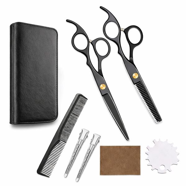 8 Piece Hair Cutting Scissors Set &amp; Thinning Shear Professional Barber Home