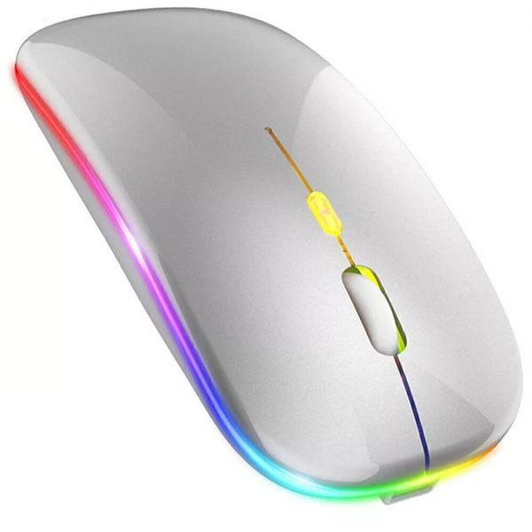 LED Wireless Mouse, 2.4G Portable, Rechargeable Slim Wireless Silent Mouse