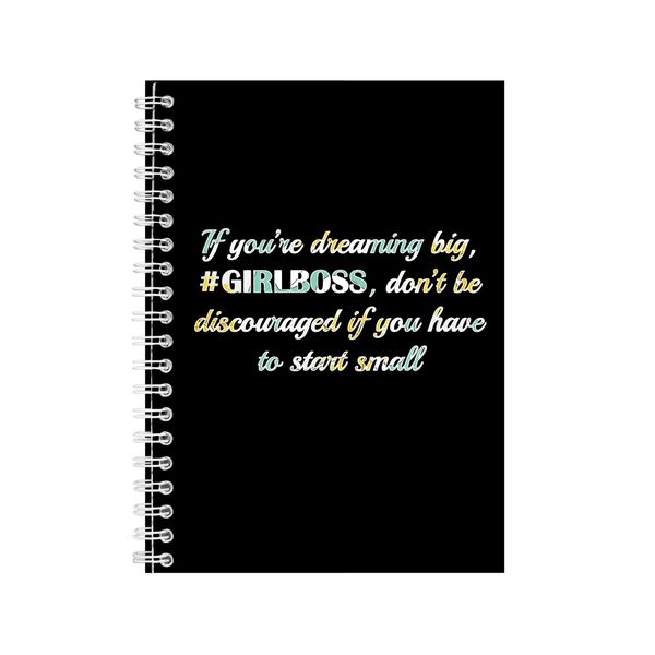 Dreaming A5 Notebook Spiral Lined Motivational Sayings Graphic Notepad 236