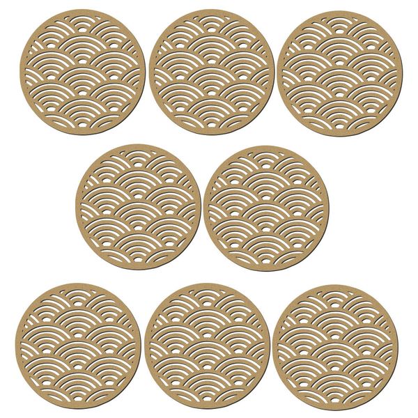 Studeo39 - Laser Cut MDF Coaster Set - Round Halve Circles