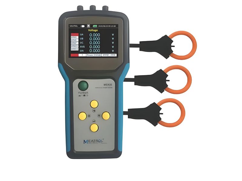 MEATROL ME435 Three-Phase Power Quality and Energy Analyzer with Accessories