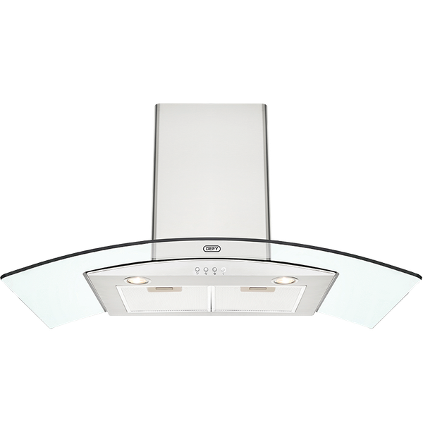 Defy DCH321 90cm C-Shaped Glass Cookerhood