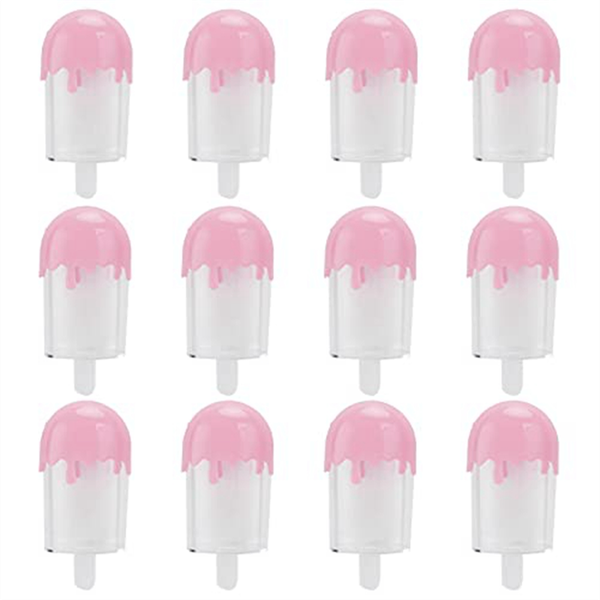 12 Pcs Ice Cream Shape Candy Box Case Container Party Favors (Pink)