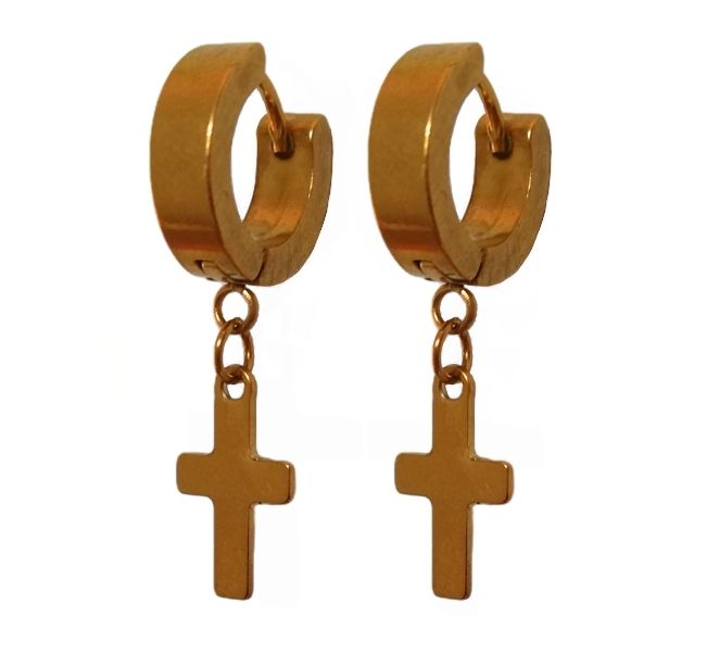 Unisex Gold Cross Earrings For Men And Women Shop Today Get It Tomorrow 6400